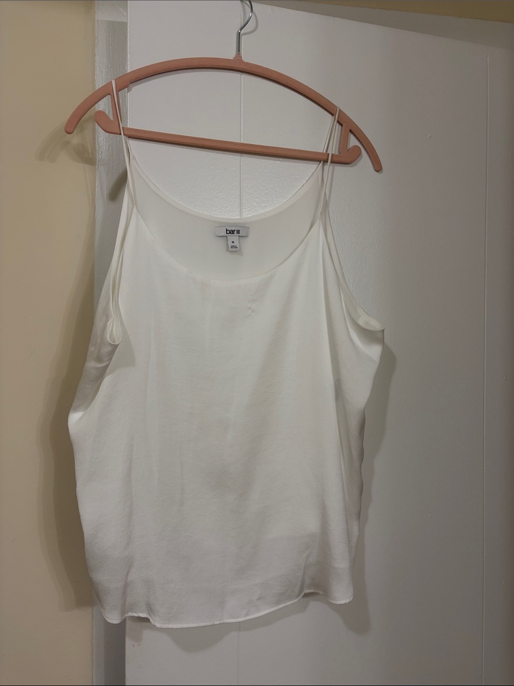 Bar III white Spaghetti Strap Cami Top